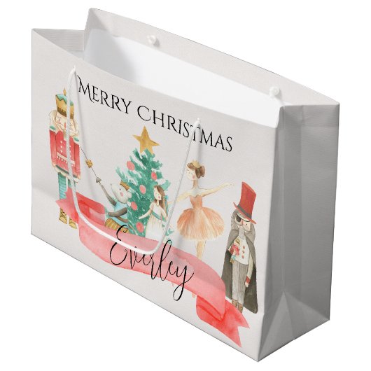 Gepersonaliseerde Notenkraker Theme Gift Bag Groot Cadeauzakje (Voorkant Gekanteld)