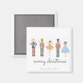 Gepersonaliseerde Notenkraker Vrolijk Kerstfeest Magneet (Voorkant / Achterkant)