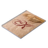 Gepersonaliseerde notitie Boek Tarwe op Burlap Sac (Linkerzijde)