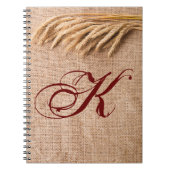 Gepersonaliseerde notitie Boek Tarwe op Burlap Sac (Voorkant)