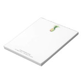 Gepersonaliseerde Notitieblokken Waterverf Ananas (Linkerzijde)