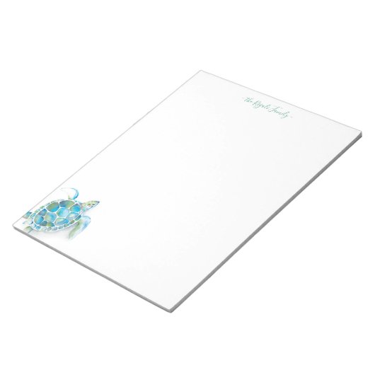 Gepersonaliseerde Notitieblokken Waterverf Zee Sch (Schuin)