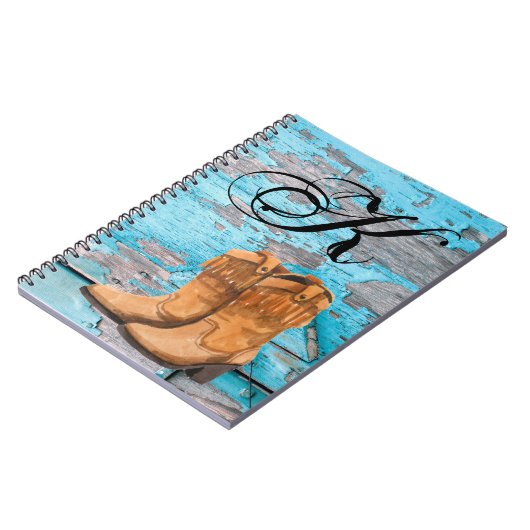 Gepersonaliseerde notitieboek Blauwe houten schuur (Linkerzijde)