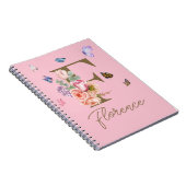 Gepersonaliseerde Notitieboek Initiaal vlinder (Rechterzijde)
