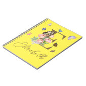 Gepersonaliseerde Notitieboek Initiaal vlinder (Linkerzijde)