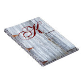 Gepersonaliseerde notitieboek Wit Wassen Hout Schu (Rechterzijde)