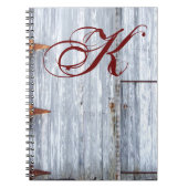 Gepersonaliseerde notitieboek Wit Wassen Hout Schu (Voorkant)