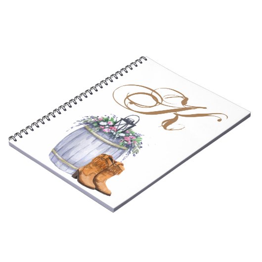 Gepersonaliseerde notitieboek Zomer Land Bruiloft  (Linkerzijde)