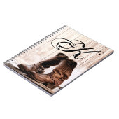 Gepersonaliseerde notitieboeklaarzen Country Rusti Notitieboek (Linkerzijde)