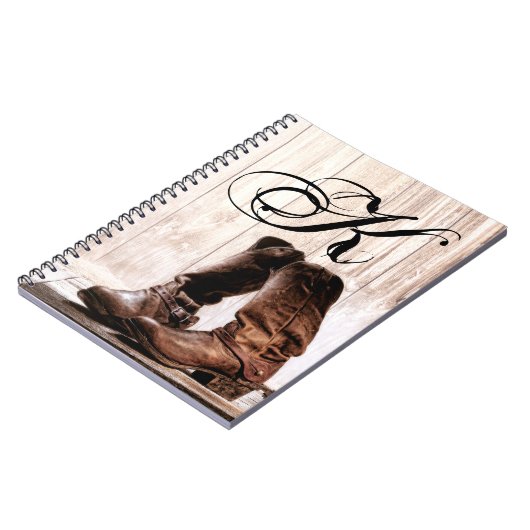 Gepersonaliseerde notitieboeklaarzen Country Rusti Notitieboek (Linkerzijde)