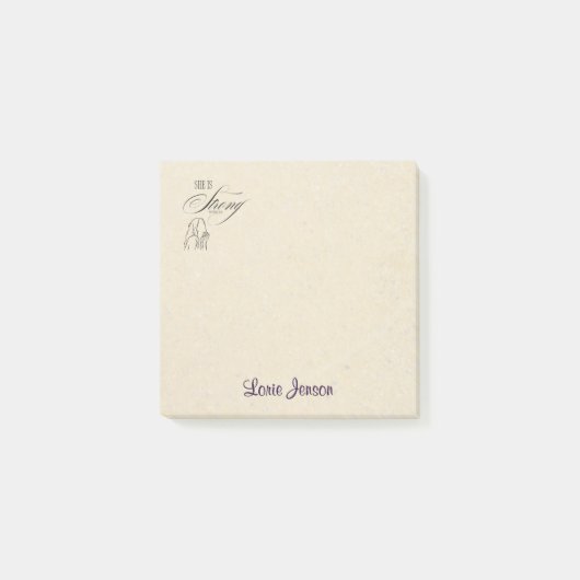 Gepersonaliseerde notities na het plaatsen van de  post-it® notes (Voorkant)