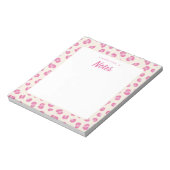Gepersonaliseerde notities Roze Print Notitieblok (Linkerzijde)