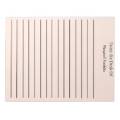 Gepersonaliseerde notities van het bureau van notitieblok (Voorkant)