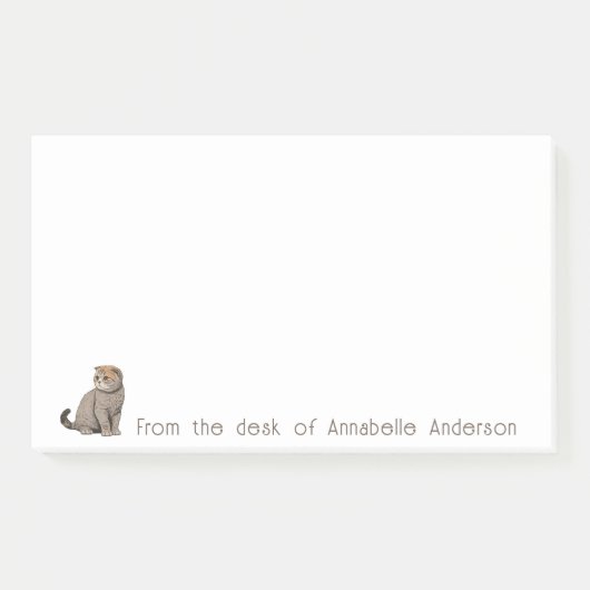Gepersonaliseerde notities voor Schotse Fold kat Post-it® Notes (Voorkant)