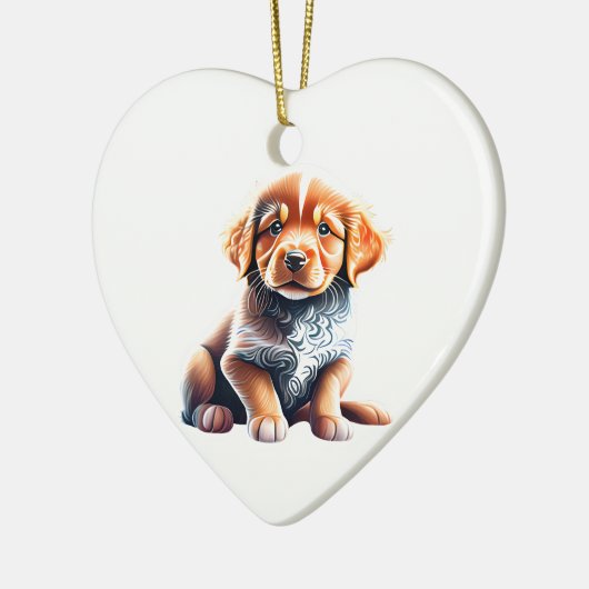 Gepersonaliseerde Nova Scotia Duck Tolling Retriev Keramisch Ornament (Links)