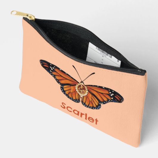 Gepersonaliseerde november Citrine Monarch Butterf Etui (Open)