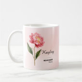 Gepersonaliseerde November Flower Mok (Links)