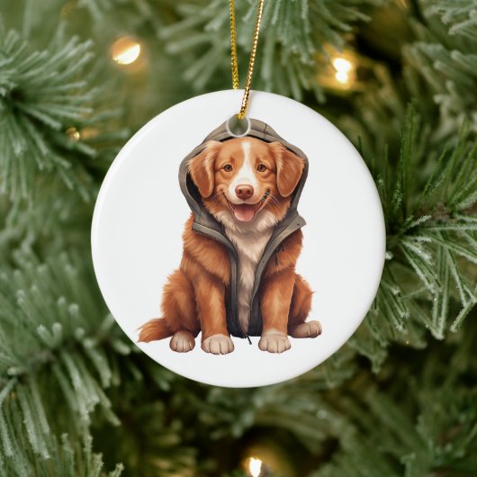 Gepersonaliseerde Novia Scotia Duck Tolling Retrie Keramisch Ornament (Boom)