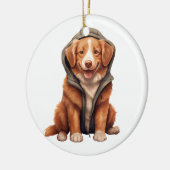 Gepersonaliseerde Novia Scotia Duck Tolling Retrie Keramisch Ornament (Links)