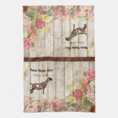 Gepersonaliseerde Nubian Dairy Goat Kitchen Towel Theedoek (Verticaal)