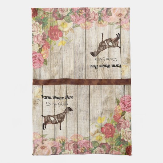Gepersonaliseerde Nubian Dairy Goat Kitchen Towel Theedoek (Verticaal)