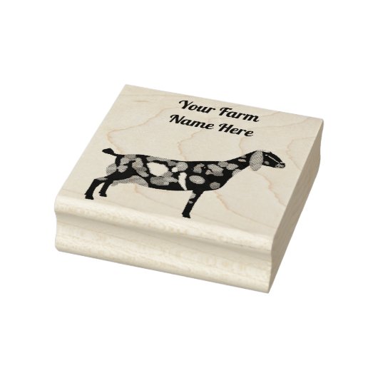 Gepersonaliseerde Nubian Dairy Goat Rubberstempel (Stempel)