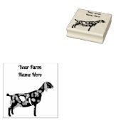 Gepersonaliseerde Nubian Dairy Goat Rubberstempel (Gestempeld)