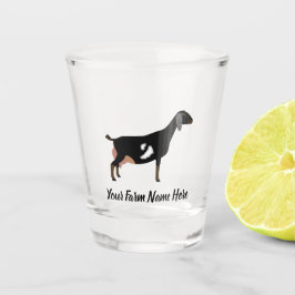 Gepersonaliseerde Nubian Dairy Goat Shot Glas