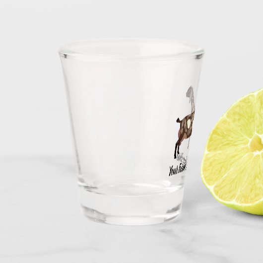 Gepersonaliseerde Nubian Dairy Goat Shot Glas (Links)