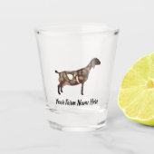 Gepersonaliseerde Nubian Dairy Goat Shot Glas (Voorkant)