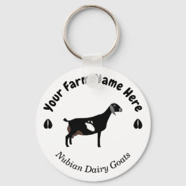 Gepersonaliseerde Nubian Dairy Goat Sleutelhanger