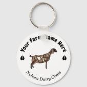 Gepersonaliseerde Nubian Dairy Goat Sleutelhanger (Voorkant)