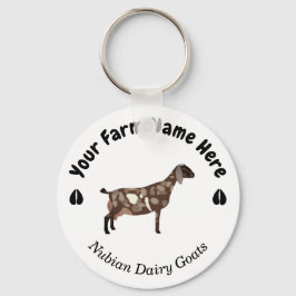Gepersonaliseerde Nubian Dairy Goat Sleutelhanger