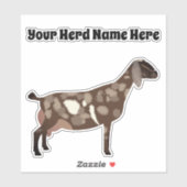 Gepersonaliseerde Nubian Dairy Goat Sticker