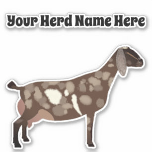 Gepersonaliseerde Nubian Dairy Goat Sticker