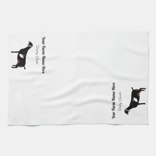 Gepersonaliseerde Nubian Dairy Goat Theedoek (Horizontaal)