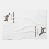 Gepersonaliseerde Nubian Dairy Goat Theedoek (Horizontaal)