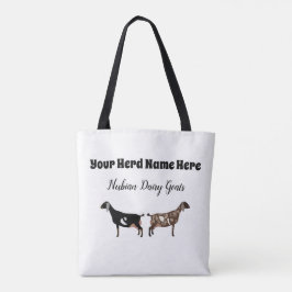 Gepersonaliseerde Nubian Dairy Goat Tote Bag