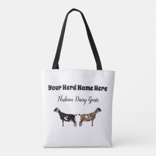 Gepersonaliseerde Nubian Dairy Goat Tote Bag