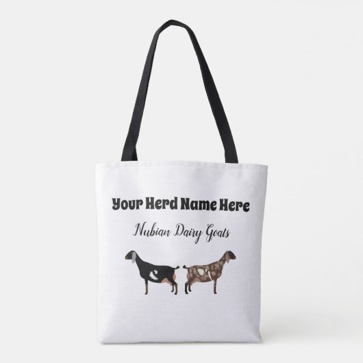 Gepersonaliseerde Nubian Dairy Goat Tote Bag (Achterkant)