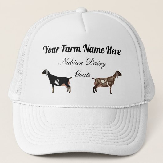Gepersonaliseerde Nubian Dairy Goats Trucker Pet (Voorkant)