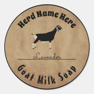 Gepersonaliseerde Nubian Goat Milk Soap Ronde Sticker