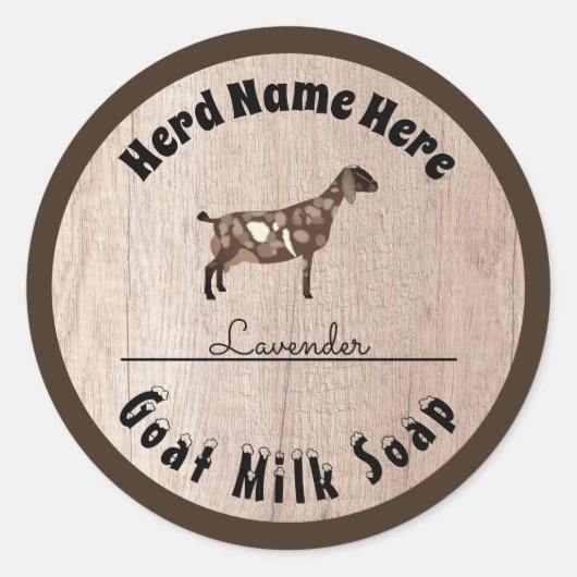 Gepersonaliseerde Nubian Goat Milk Soap Ronde Sticker (Voorkant)