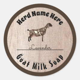Gepersonaliseerde Nubian Goat Milk Soap Ronde Sticker