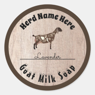Gepersonaliseerde Nubian Goat Milk Soap Ronde Sticker
