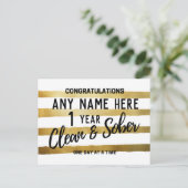 gepersonaliseerde nuchterheid 12 stappen herstelmi briefkaart (Staand voorkant)