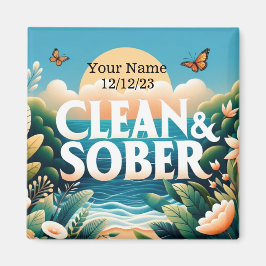 Gepersonaliseerde nuchterheid Clean & Sober Magnet