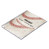 Gepersonaliseerde nummer één honkbalspeler Rustic Notitieboek (Linkerzijde)