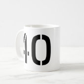 Gepersonaliseerde nummercadeaus |  nummer koffiemok (Voorkant links)