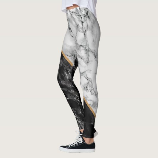 gepersonaliseerde Nummers Leggings zwarte witte ma (Links)